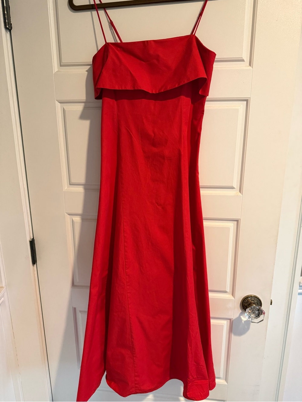 Mango starring Hailey Bieber A-line Red midi dress - Picture 11 of 13